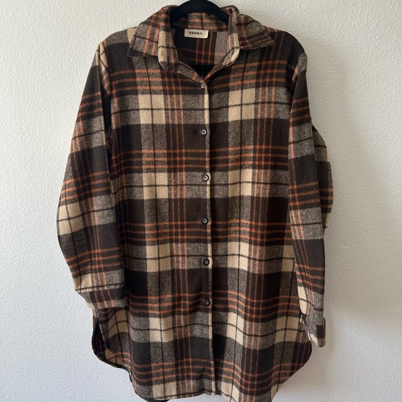 ADORA Tops - Brown checkered shirt